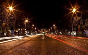 Ночная улица парижа