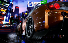 Ночной город в Японии