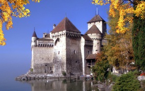 	   The old castle near the water