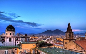 Городской пейзаж с крепостью