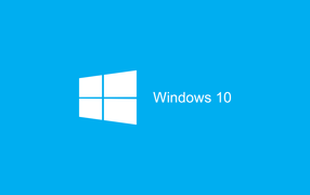 Голубой логотип Windows 10