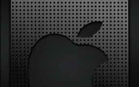 Apple на металлической решетке