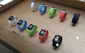 Витрина с часами Apple Watch