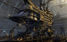 Бронепоезд будущего стимпанк