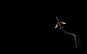 Горящий предмет в воздухе