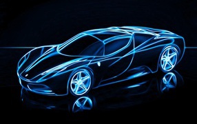 Автомобиль из неона