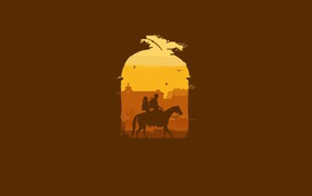 Дочь и отец на коне