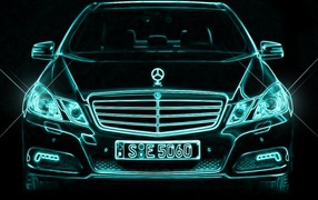 Неоновый Мерседес