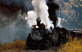 The old steam train in new Mexico