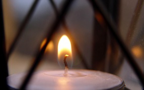 	  A candle flame