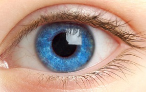 	  Blue open eye