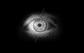 Глаз на черном фоне