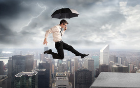 Полет на зонтике