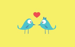 Птички и сердечко