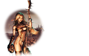 Девушка с посохом