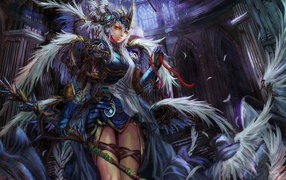 Девушка в перьях