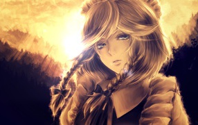 Девочка с косичками