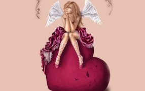 Ангел на сердечке