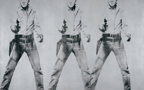 Painting Andy Warhol Cowboy