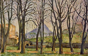 Картина Сезанна - Голы лес