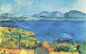 Painting Cezanne - Yellow city