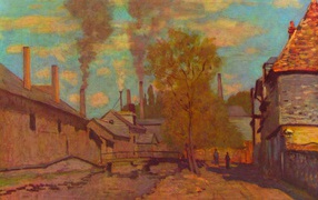 Painting Claude Monet - City street