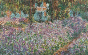 Картина Клода Моне - Цветочный пейзаж