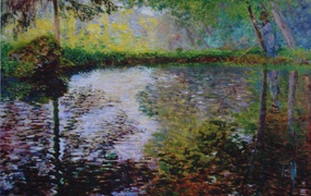 Painting Claude Monet - Spring lake