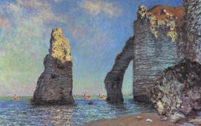 Painting Monet - Etretat