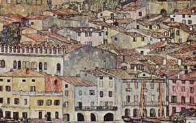 Картина Густава Климта - Город