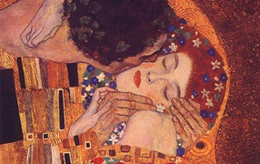 Картина Густава Климта - Поцелуй