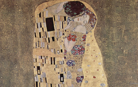 Painting of Gustav Klimt - Love