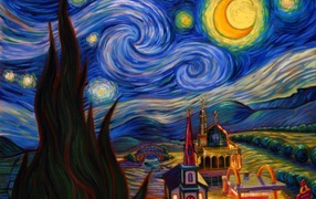 Картина Винсента Ван Гога - Луна