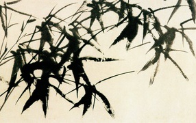 Картина Марлен Дюма - черный куст