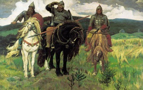 Картина Васнецова Три богатиря