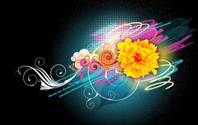 Цветочный векторный проект