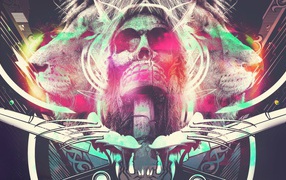 Львы и череп