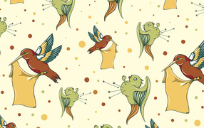 Рисованные птицы