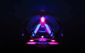 Треугольник на черном фоне