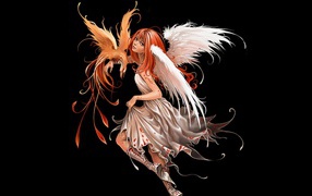 Ангел с птицей