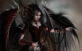 Черный ангел с вороной