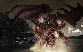 Демон монстр с крыльями