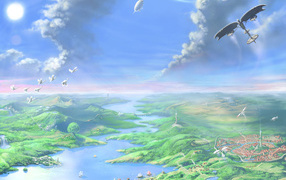 Фантастический инопланетный пейзаж