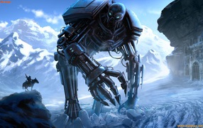 Робот великан и всадник