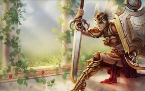 Девушка воин с мечом