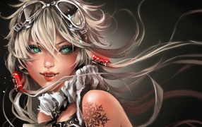 Зеленоглазая девушка вампир