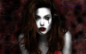 Прическа у девушки вампира