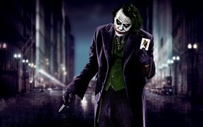 Joker on a city street