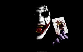 Joker with a bloody map