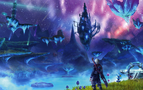 Пейзаж с летающими островами